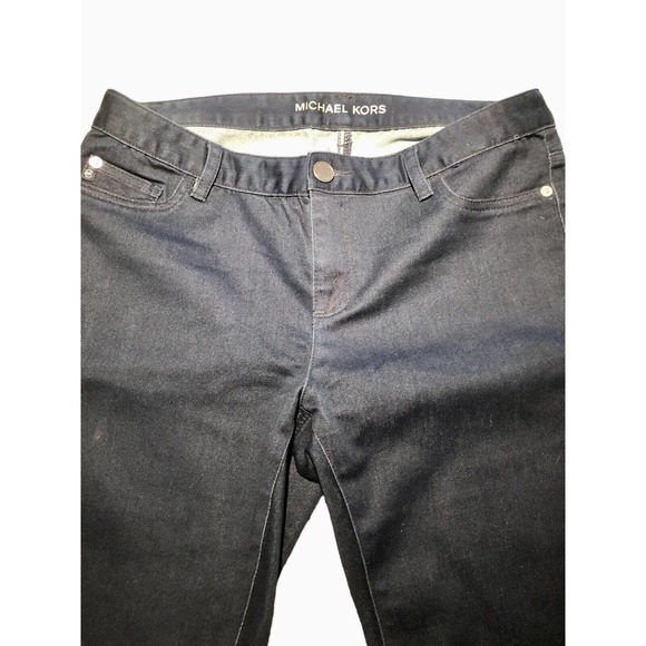 Michael Kors Jeans Medium Wash Stretch Faux Pockets Silver Tag Size 8 Slim Leg - Picture 7 of 9